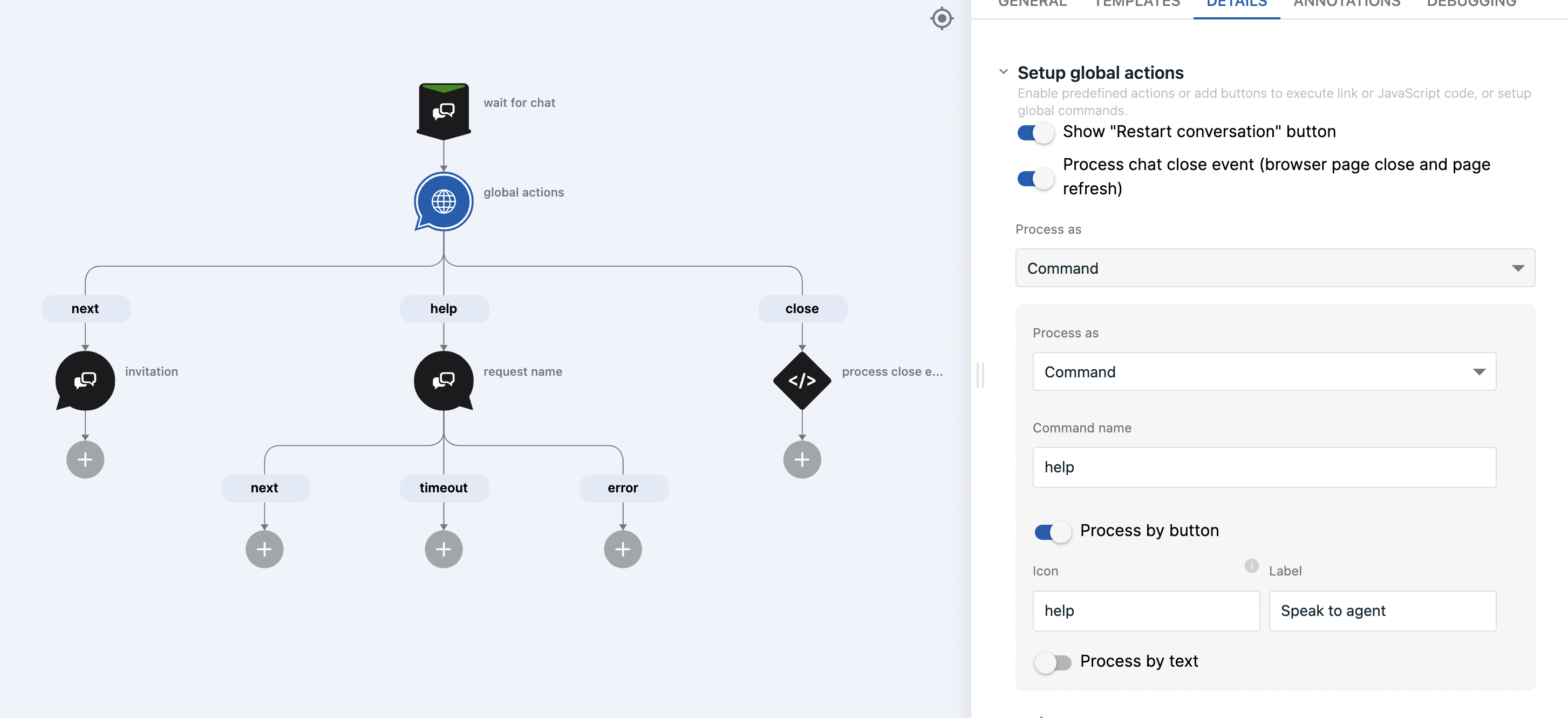 Static actions preview